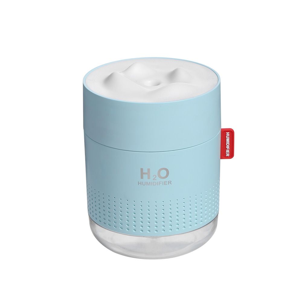 Mini humidificateur portable, petit humidificateur à brume fraîche de 500 ml, humidificateur de bureau personnel USB pour chambre de bébé, voyage, bureau, maison, arrêt automatique, 2 modes de brume, super silencieux, bleu