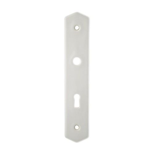 Plaque clé pour poignée de porte - porcelaine blanche MÉRIGOUS