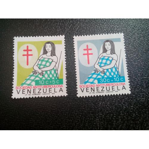 Timbre Venezuela Yt 1005 - 1006 Séries: Pour La Société Anti Tuberculose 1976 ( 50804 )