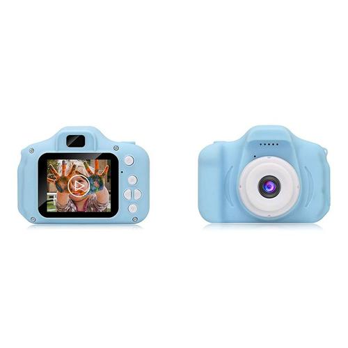 Appareil photo pour enfants, mini appareil photo numérique rechargeable, caméscope antichoc, vidéo photo pour garçons de 3 à 10 ans, vidéo HD pour jouer en extérieur (bleu)