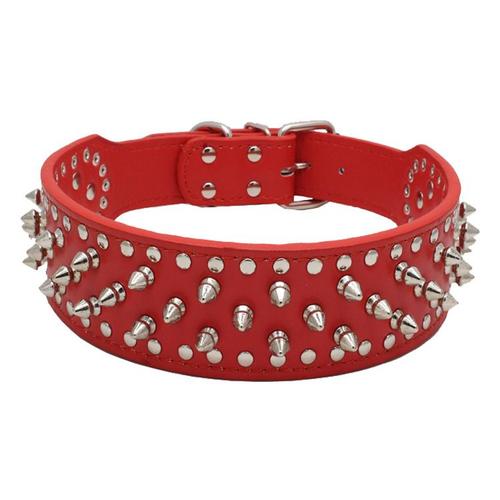 Collier Pour Chien Clouté Big Sharp, Cuir Cool, Protection Du Cou Contre Les Morsures, Réglable (Xs)