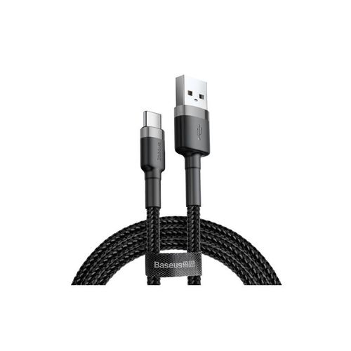 Câble Baseus Cafule de 1m Double USB Type-C 60W 20V 3A Noir/Gris