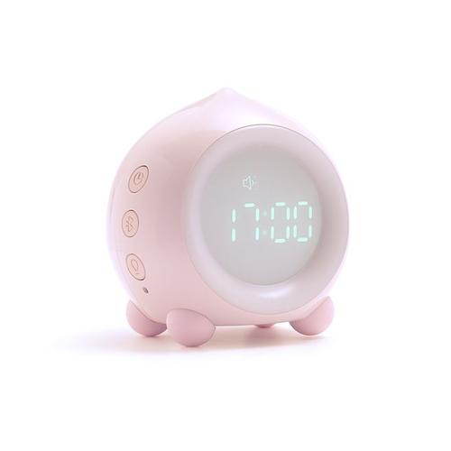 Réveil intelligent de pêche, application créative multifonctionnelle, haut-parleur Bluetooth, Mini montre numérique, veilleuse de sommeil rose