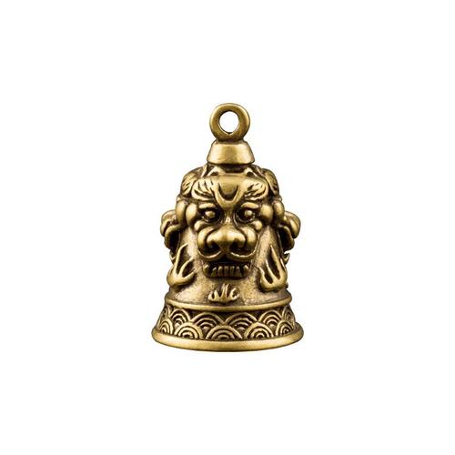 Cloche de gardien de moto, cloches de traîneau en laiton pour porte-clés, décoration de cloche de Lion pour animal de compagnie/chien [paquet de 2]