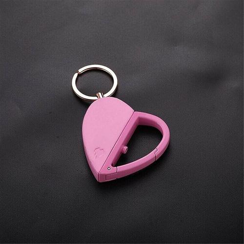 Briquet rechargeable USB porte-clés briquet plasma métal (rose)