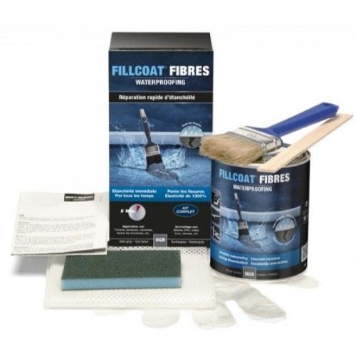 Revêtement d'étanchéité - pour réparation - en kit 1 L - FILLCOAT®FIBRES RUST-OLEUM