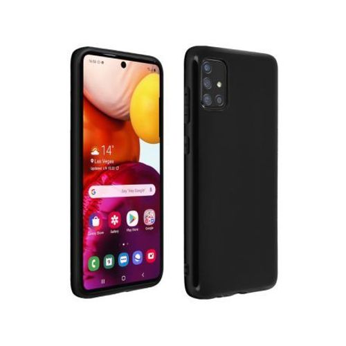 Coque Silicone Gel Pour Samsung A71 Noire