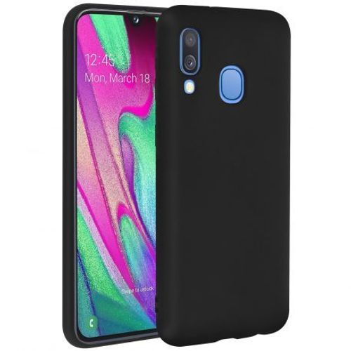 Coque Silicone Gel Pour Samsung A20 Noire