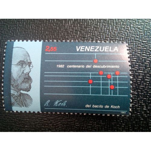 Timbre Venezuela M I 2407 Le 100e Anniversaire De La Découverte Du Tubercule Bacille 1987 ( 50804 )