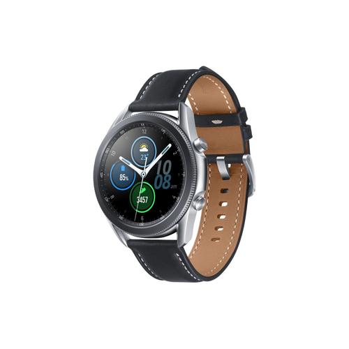 Samsung Galaxy Watch 3 - 45 Mm - Argent Mystique - Montre Intelligente Avec Bracelet - Cuir - Affichage 1.4" - 8 Go - Wi-Fi, Lte, Nfc, Bluetooth - 4g - 53.8 G