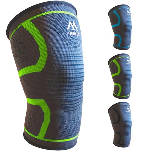 Vert Med-Fit Stride Flex Genouillère De Compression À 360 Degrés 4 Directions Pour L'arthrite, Le Genou Des Coureurs, Les Déchirures Du Ménisque, Les Tendinites, Les Douleurs Articulaires, La Course À