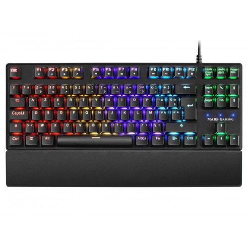 mars gaming clavier gamer mécanique (outemu blue switch) mars gaming mkxtkl rgb (noir)