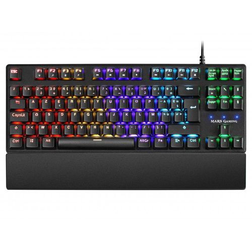 mars gaming clavier gamer mécanique (outemu blue switch) mars gaming mkxtkl rgb (noir)