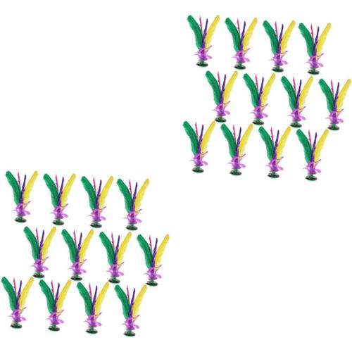 24 Pièces Volant Badminton Plume Jianzi Chinois Cadeau Aptitude La Plume