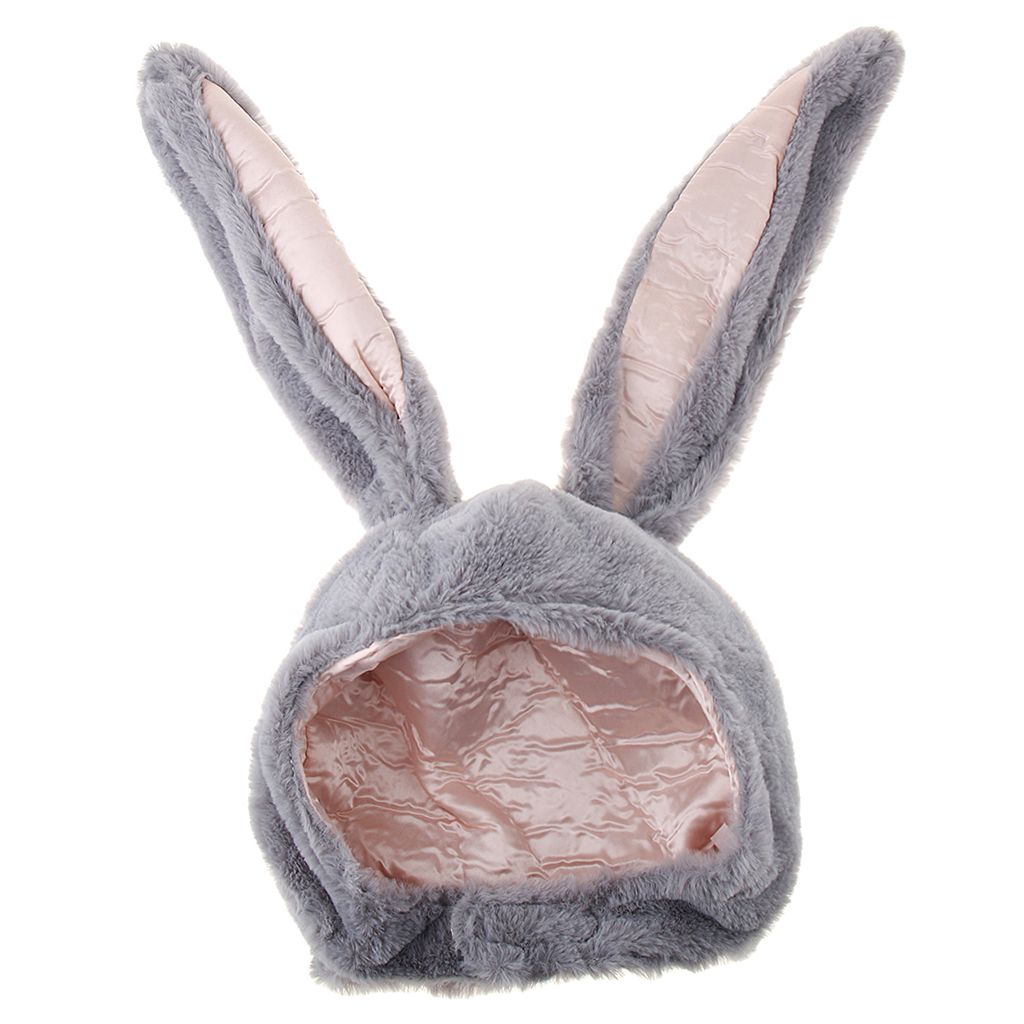 Lapin Mignon Animal Longues Oreilles Chaud En Peluche Parti Costume De Deguisement Cosplay Anniversaire Chapeau De Lapin Gris Rakuten