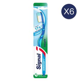 6 Brosses À Dents Signal Sensisoft Complet Souple (Lot De 6) 