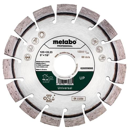 Metabo Meule de tronçonnage diamantée 125x22,23mm, UP, Universal professional - 628559000