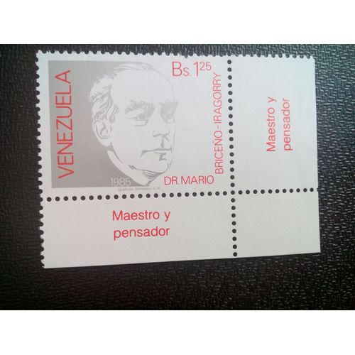 Timbre Venezuela M I 2306 Mario Briceño-Iragorry 1985 ( 50804 )