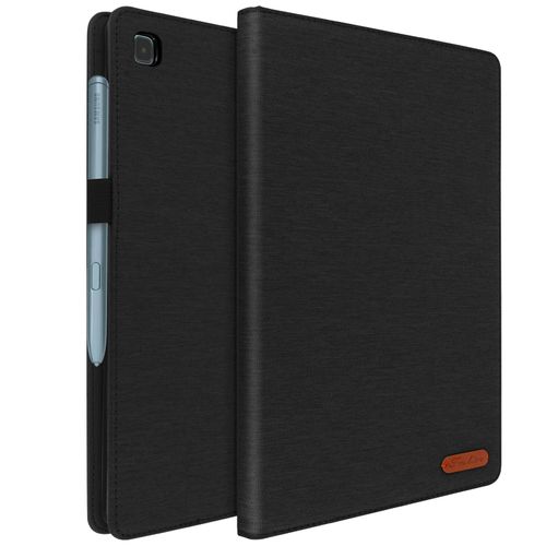 Housse Samsung Galaxy Tab S6 Lite Rangements Cartes Fonction Support Fin Noir