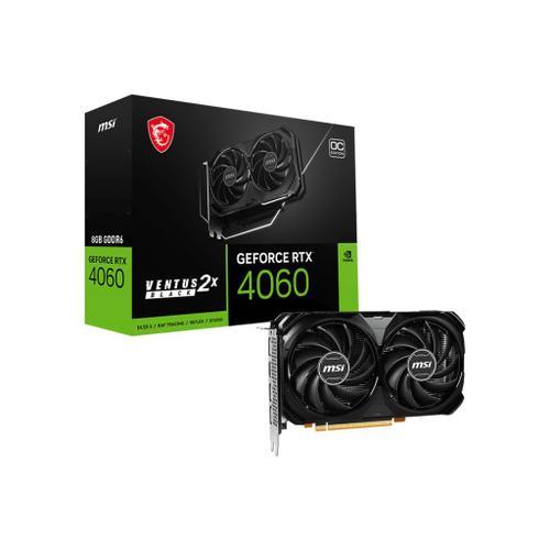 MSI Gaming Carte Graphique GeForce RTX 4060, 8 Go GDRR6, 128 Bits, HDMI/DP, NVLink avec Ventilateur Torx 4.0, Carte Graphique Ada Lovelace (RTX 4060