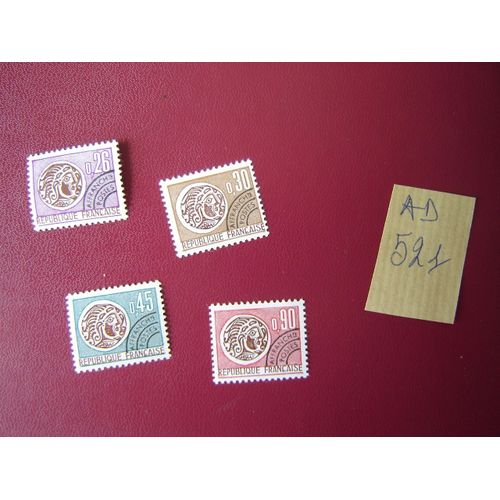 Ad 521 / Lot Timbres France Neufs Sans Trace De Charnière*Preobliteres N°130 À133 * 1971