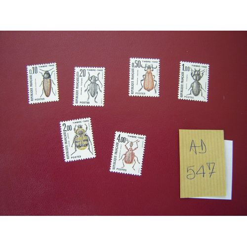 Ad 547 / Lot Timbres France Neufs Sans Trace De Charnière* Taxe N° 103 À 108 * 1982
