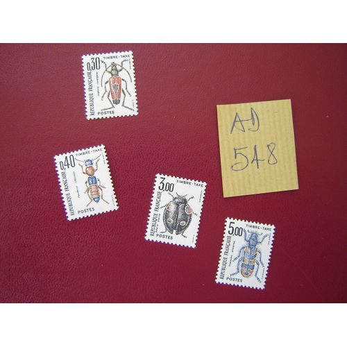 Ad 548 / Lot Timbres France Neufs Sans Trace De Charnière* Taxe N° 109 À 112 * 1983