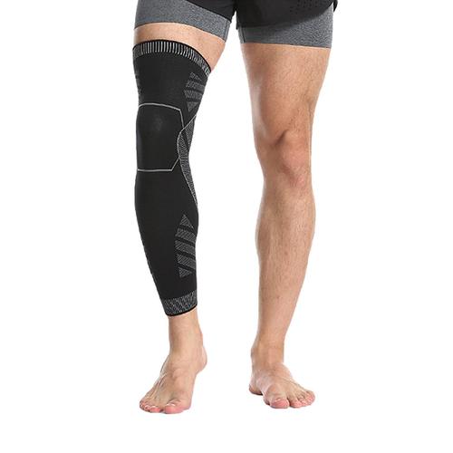 Célibataire Genouillère De Compression Manchon De Jambe Pleine Longueur, Jambiere Cycliste Antidérapant Et Respirante Pour Sports, Course, Cyclisme, Jogging Fitness Basketball