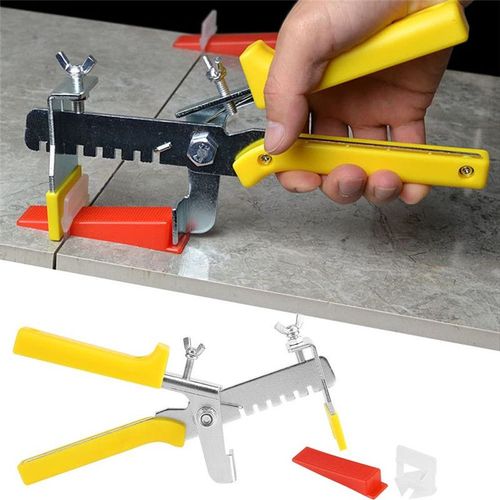 Système de nivellement de carrelage DIY Tuiles Niveleur Entretoises 2 MM - 200 Pièces Entretoise de Nivellement Clips Plus 100 Pièces Coins Réutilisables Et 1 Pince À Tuile