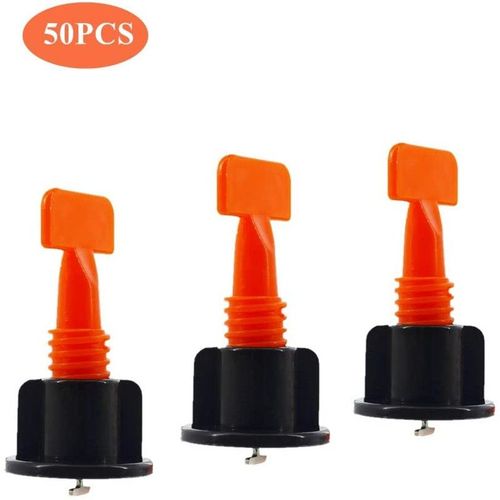 Réutilisable 50pcs Niveleur de Carrelage avec Clé, outil de bricolage pour la construction de murs, de sols, avec clé spéciale