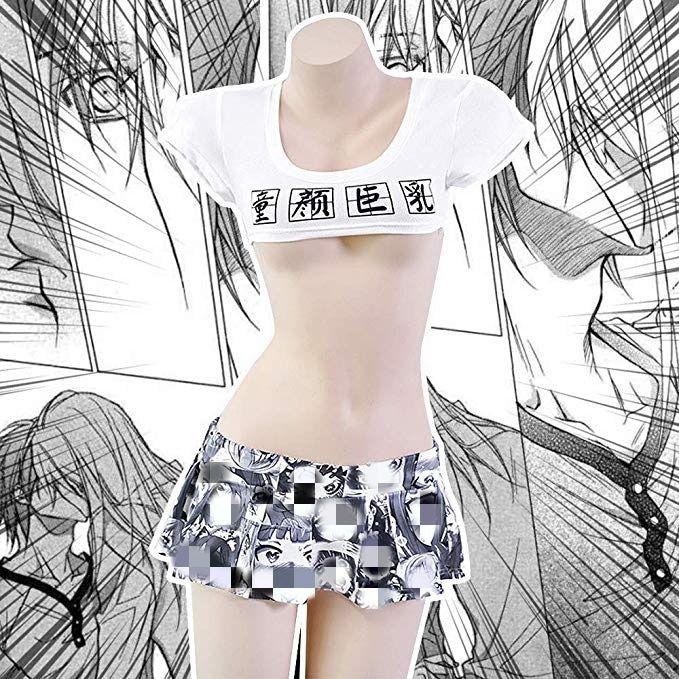 Sexy japonais Anime culotte école filles mignon Manga imprimé Mini jupe  plissée Lingerie été mignon vêtements Ensembles de lingerie - Type skirt  and top | Rakuten