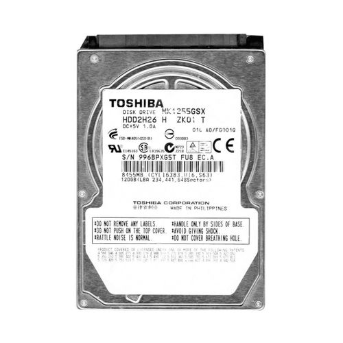 Toshiba MK1255GSX (HDD2H26) 120 Go 2.5" Disque dur SATA-300