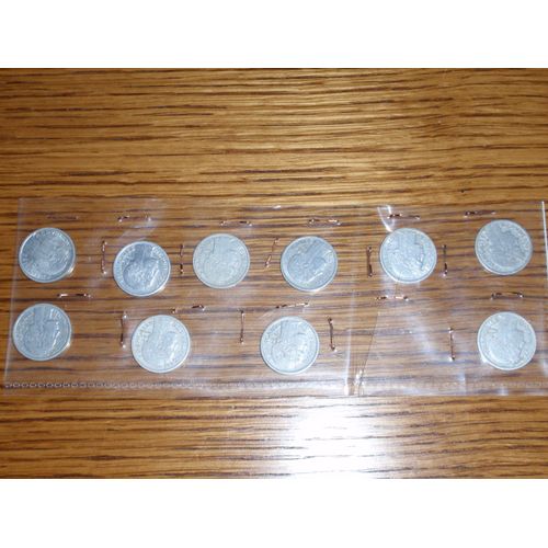 Lot De 10 Pieces De 1 Franc Morlon 1941,1944,1945,1945 C,1946 B,1947 B,1948,1949 B,1950,1950 B