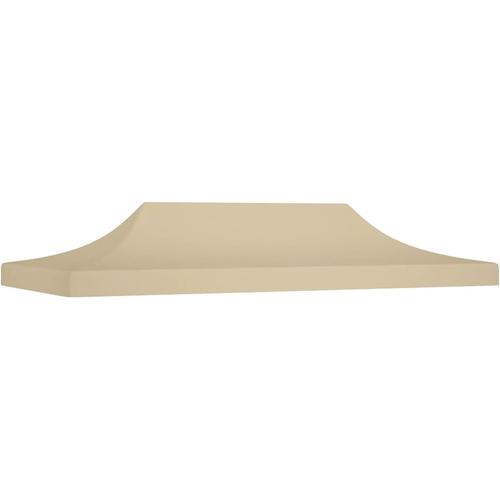 Toit De Tente De Réception 6x3 M Beige 270 G/M2 Tonnelle De Jardin Exterieur,Tonnelle Pliante