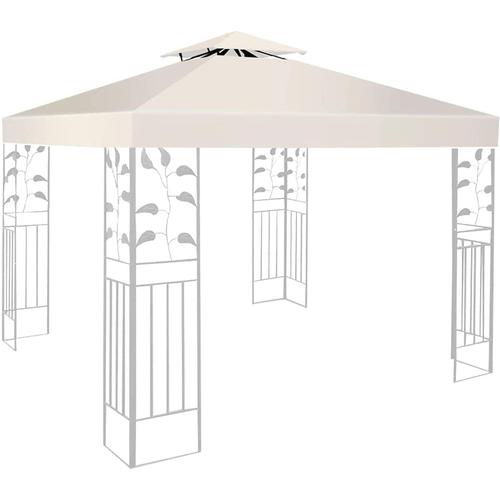 Beige Housse De Rechange Pour Tonnelle De 3 M X 3 M, Auvent Imperméable Avec Toit À 2 Niveaux, Auvent De Rechange Pour Terrasse, Tente De Fête (Dessus Uniquement) (Beige)