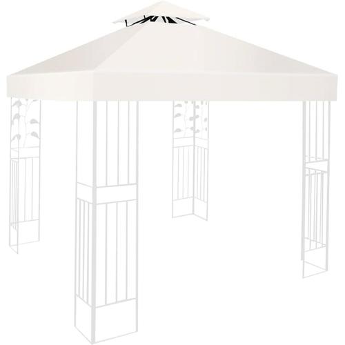 Beige Auvent De Rechange Pour Tonnelle De Jardin - 3 X 3 M - Étanche - Avec Housse De Toit À Double Étage - Auvent De Rechange Pour Terrasse - Tente De Fête (Haut Uniquement) (Beige)