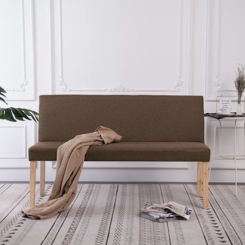 Vidaxl Banc 139,5 Cm Marron Polyester