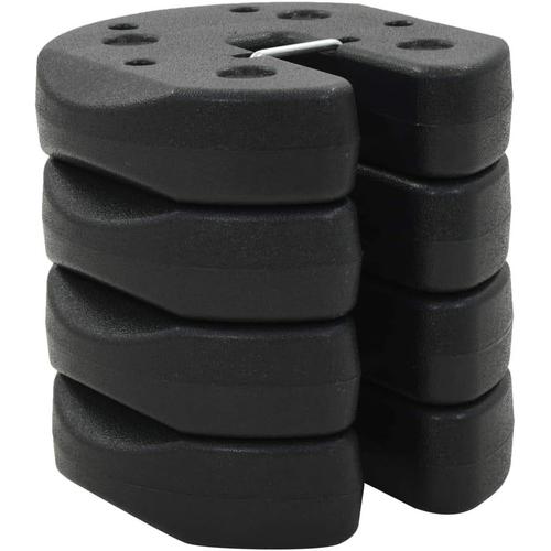 Poid Pour Belvédère, Tente De Réception, Parasol D'extérieur, Etc 4 Pcs Noir 220 X 30 Mm Béton