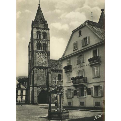 Carte Postale De Guebwiller (Haut-Rhin) Eglise Et Place Saint-Léger, Hôtel Du Canon D' Or (Réf.318a)