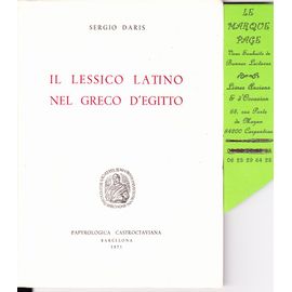 Il Lessico Latino Nel Greco D'egitto
