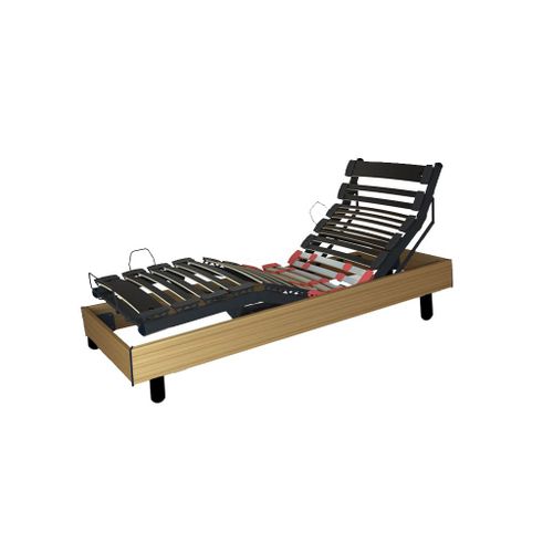 Sommier Électrique Élégance Finition Bois 90x190