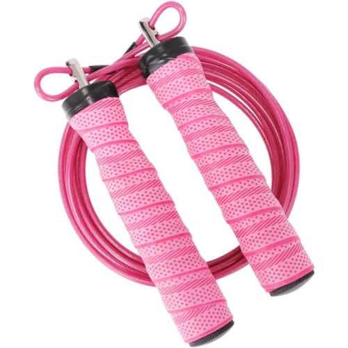 Rose Saut À La Corde Light Cardio Jump Rope Pink Workout Corde À Sauter Exercice Corde À Sauter De Remise En Forme Fil D'acier Bandeau Aptitude Rose