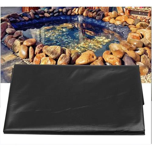 Black Noir Hdpe Bache D'étang 0.2mm Liner Bassin Exterieur Revêtement Bassin Extérieur Liner De Étangs Koï Pour Étangs À Poissons Fontaines Jardins Aquatiques Et Cascades