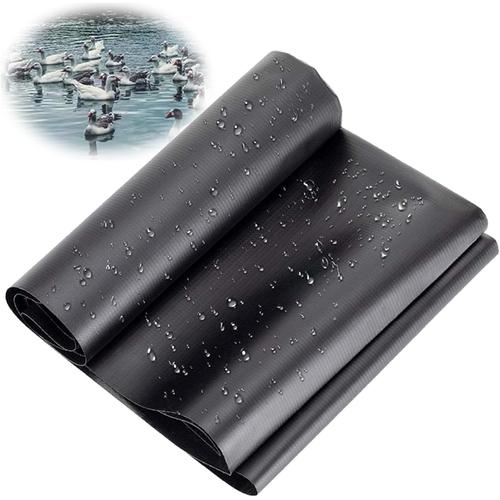 Noir Bache D'étang Noir 2x4m 3x4m 4x4m 5x4m Revêtement De Bassin En Caoutchouc Robuste Membrane Pour Étang En Pvc Liner De Jardin 0.5mm Epaisseur Pour Bassin, Pour Bassin Koi, Cascades D'eau, Baies (