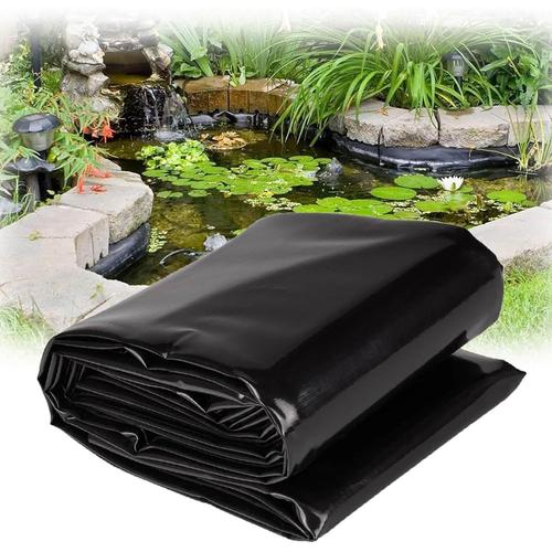 Black Noir Bache De Bassin De Jardin Anti-Uv Revêtement De Bassin En Durable Revêtement Bache Pour Bassin Extérieur Pliable En Caoutchouc Pour Cascade Étang Et Étang À Poissons