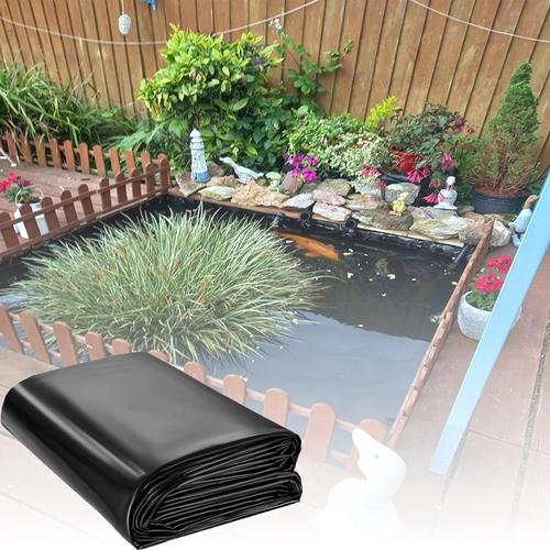 Black Noir Bache De Bassin Hdpe 0.1mm Housse Film Jardin Bache D'étang Protection Solaire Noir Bache D'étang Aux Intempéries Pour Jardins D'eau Bassins À Poissons Fontaines Paysager