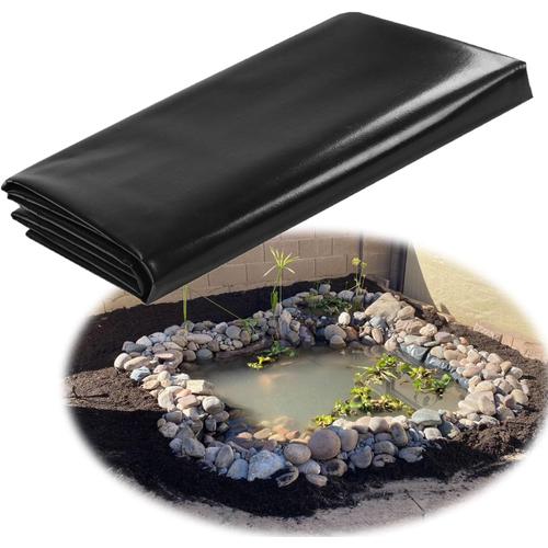 Bache de Bassin Membrane 2x4m 2.5x6m 5x8m 6x9m 8x10m, Grand Bassin à Poissons, piscines, Film renforcée pour l'aménagement paysager Bache D'étang 0.2mm HDPE Revêtement pour Bassin (Size : 4mx4m(13.1f