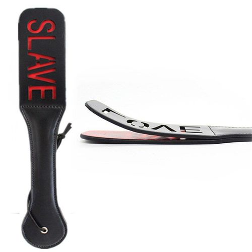 Tapette Cuir Pu Noir Fessee Bdsm 32cm, Modele: Slave