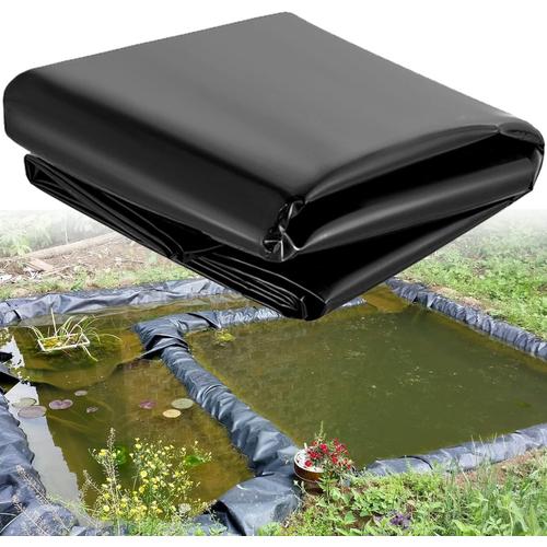 Black Noir Revêtement De Bassin En Hdpe Liner De Bassin En Hdpe Robuste Noir Bache D'étang Aux Intempéries Pour Jardins D'eau Bassins À Poissons Fontaines Paysager