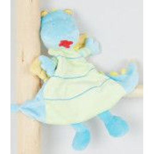 Doudou Dragon Bleu Vert Anis Ailes Jaunes Pat Et Ripaton Jouet Peluche Bebe Naissance